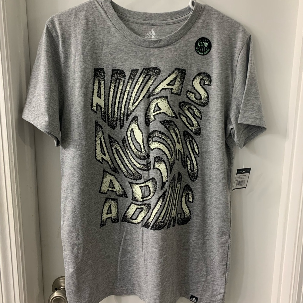 Adidas Gray Swirl Graphic Tee